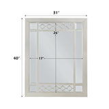 Rectangular Wall Mirror - Silver Mirrored Finish - 17" x 26"