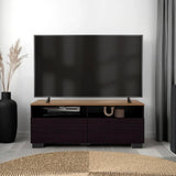 Modern TV Stand with Open Shelves and Compact Profile