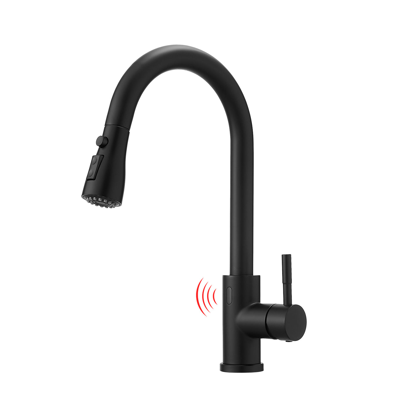 Touchless Stainless Steel Black Kitchen Faucet