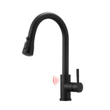 Touchless Stainless Steel Black Kitchen Faucet