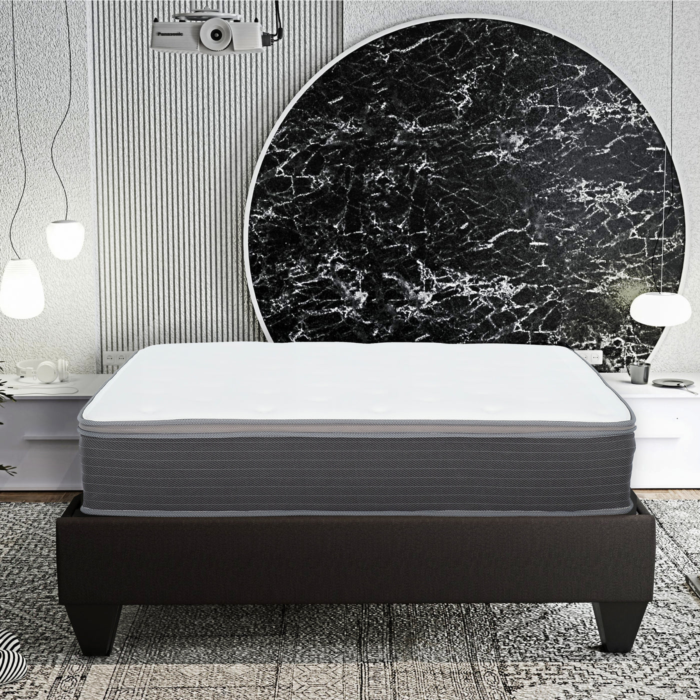 Cal King Plush Hybrid Pocket Spring Mattress, Gel Memory Foam