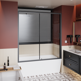 60.in W x 62.in H Single Sliding Shower Door for Bathtub
