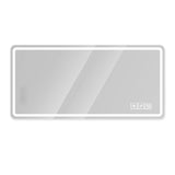 Frameless LED Bathroom Mirror Vanity 60X28 Inch with Anti-Fog Front Lights Silver Mirror Horizontal 5mm Glass