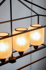 Industrial Iron Chandelier Hanging Light Fixture Kitchen Dining