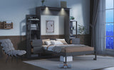 Full Engineered Wood Murphy Bed Gray