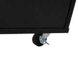 Mobile Kitchen Cart with Storage, 39.76'' Rolling Kitchen Island with 2 Doors