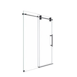 44"-48"W*76" H Frameless Single Sliding Shower Door