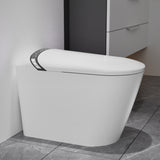 Elongated Smart Toilet with Bidet Built In, Tankless, Auto Open/Close, White