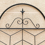 Black Metal Garden Trellis 71" x 19.7" Rustproof Iron Frame