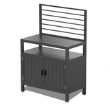 Outdoor Kitchen Island with Storage and Protective Cover