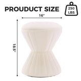 Multifunction Velvet Ottoman, Upholstered Vanity Stool Chair