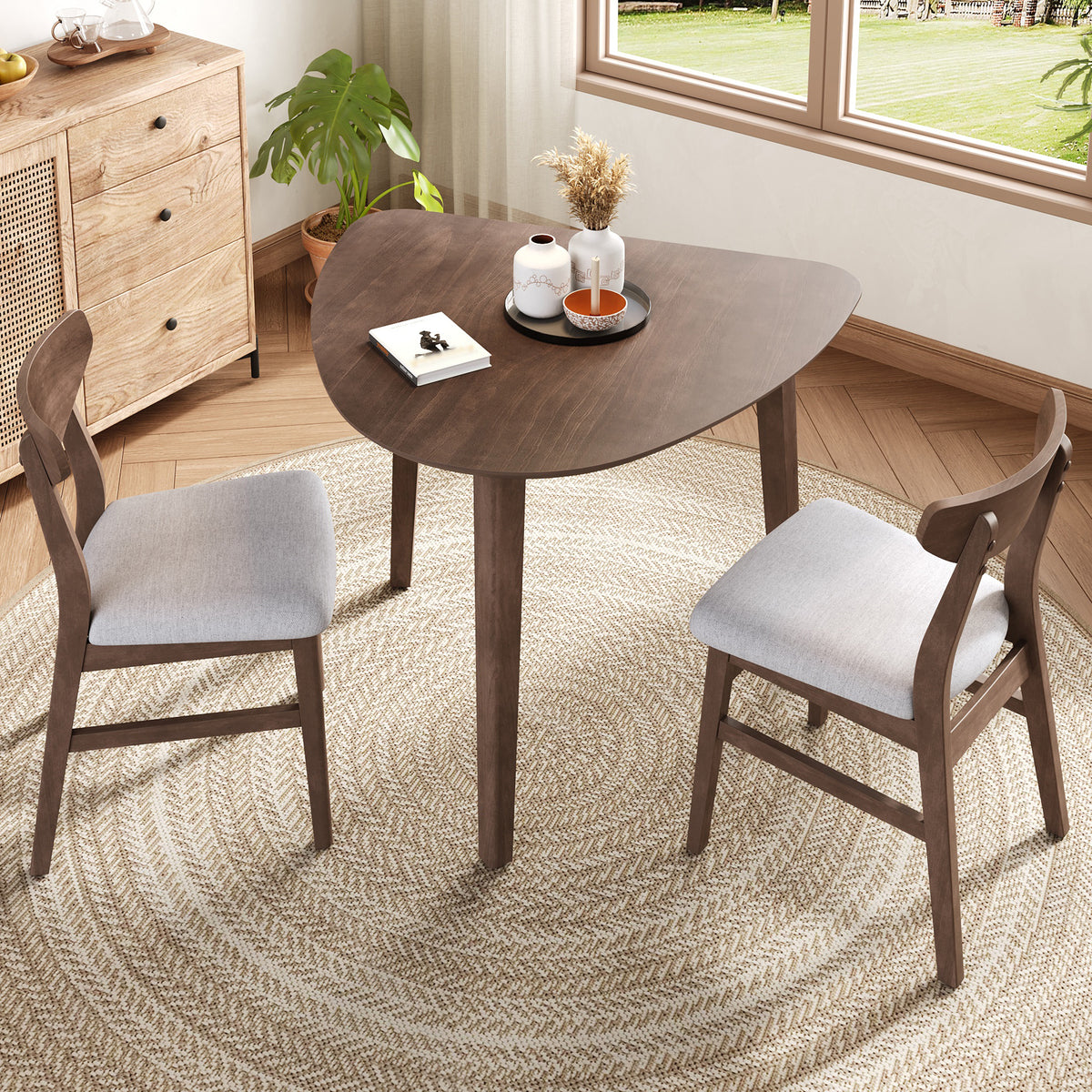 Engineered Wood Dining Set Brown