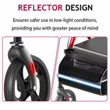 Matinal Foldable Rollator Walkers with Seat for Seniors, 350 lb Capacity