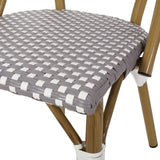 Outdoor Patio Furniture Set of 2 Wicker White/Gray