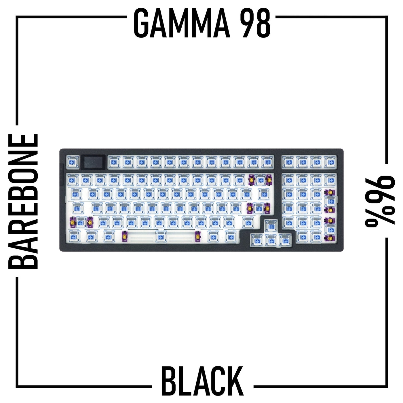 Gamma 98 96pct 1800 Barebone Kit, LED Wireless Mechanical Keyboard