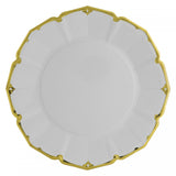 Gray Dinner Plates With Gold Border