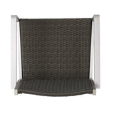Outdoor Patio Furniture Set of 2 Aluminum Silver/Grey
