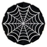 Black with Iridescent Web Design Dinner Plates