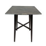 Engineered Wood Dining Table Grey/Black 45"