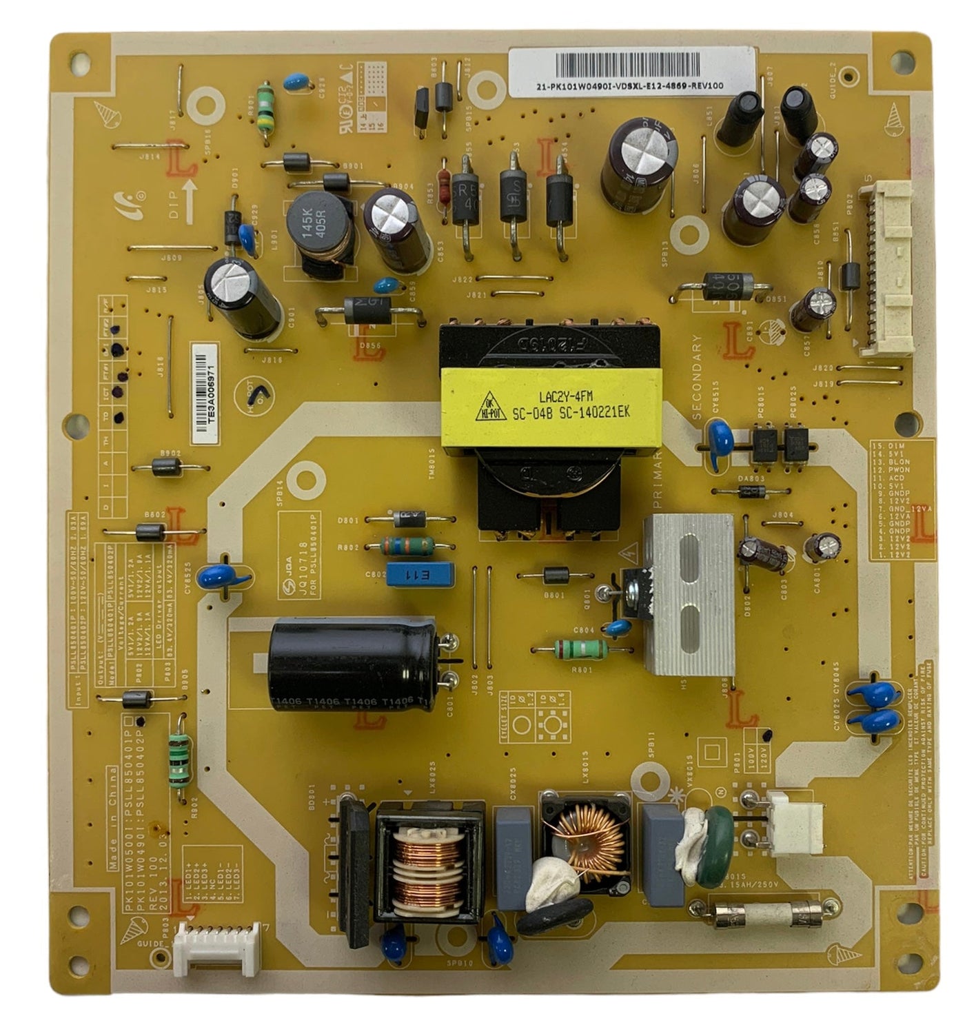 Toshiba 75037431 Power Supply LED Board for 32L2400U 32L1400U
