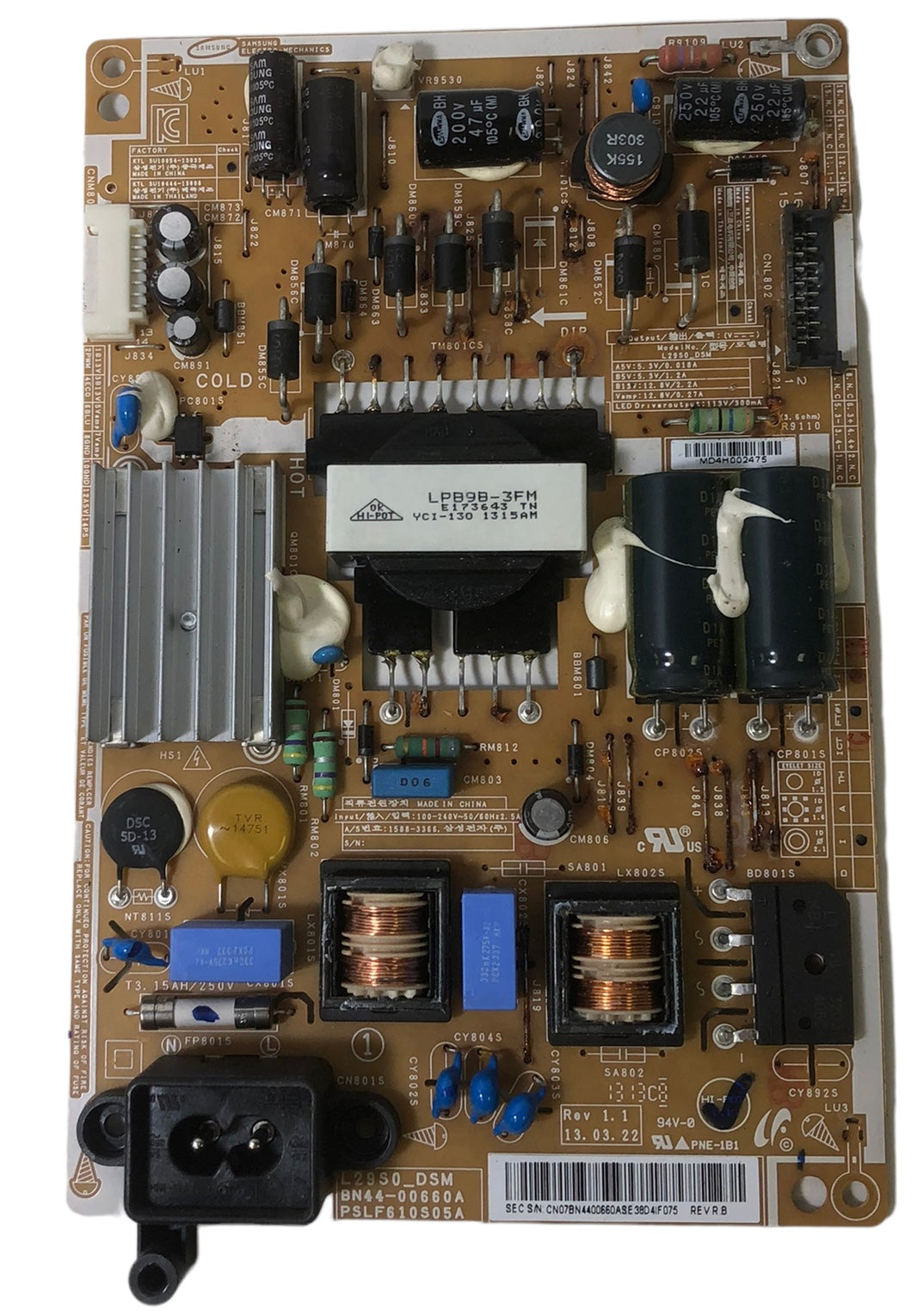 Samsung BN44-00660A (PSLF610S05A) Power Supply LED Board