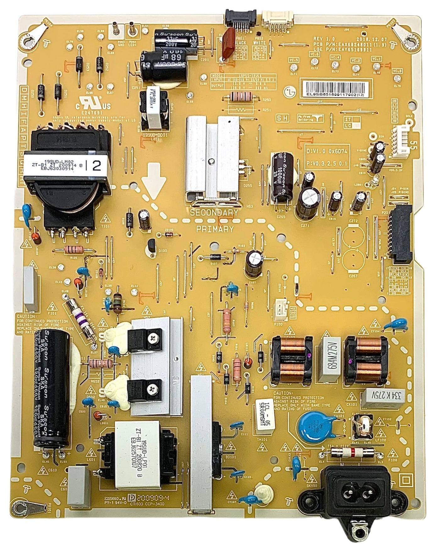 LG EAY65169911 Power Supply LED Board for 55SM8600PUA