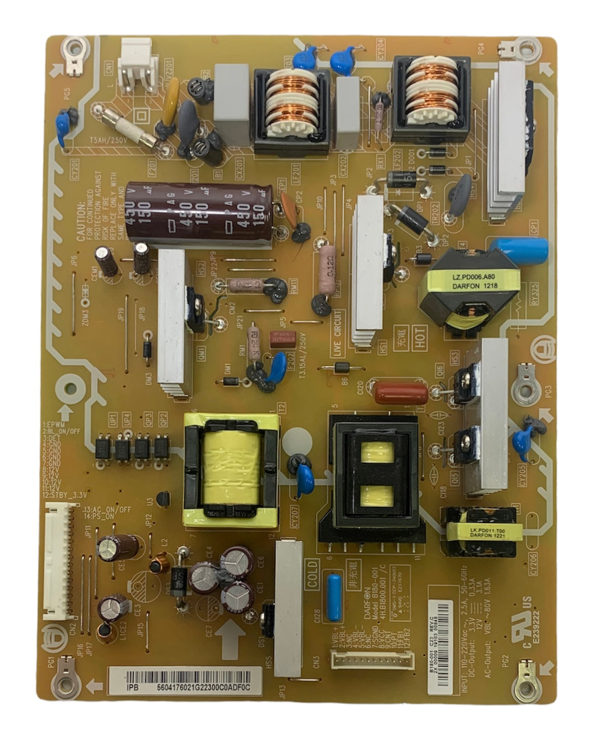 Vizio 56.04176.021 Power Supply Unit E422AR E420AR 4H.B1800.001 C B180-001