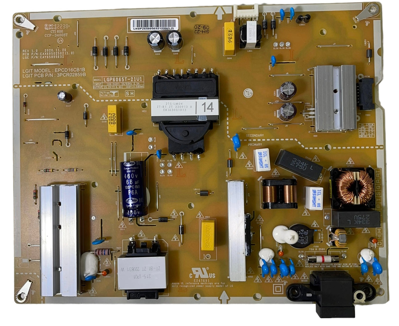 LG EAY65895632 Power Supply LED Driver Board