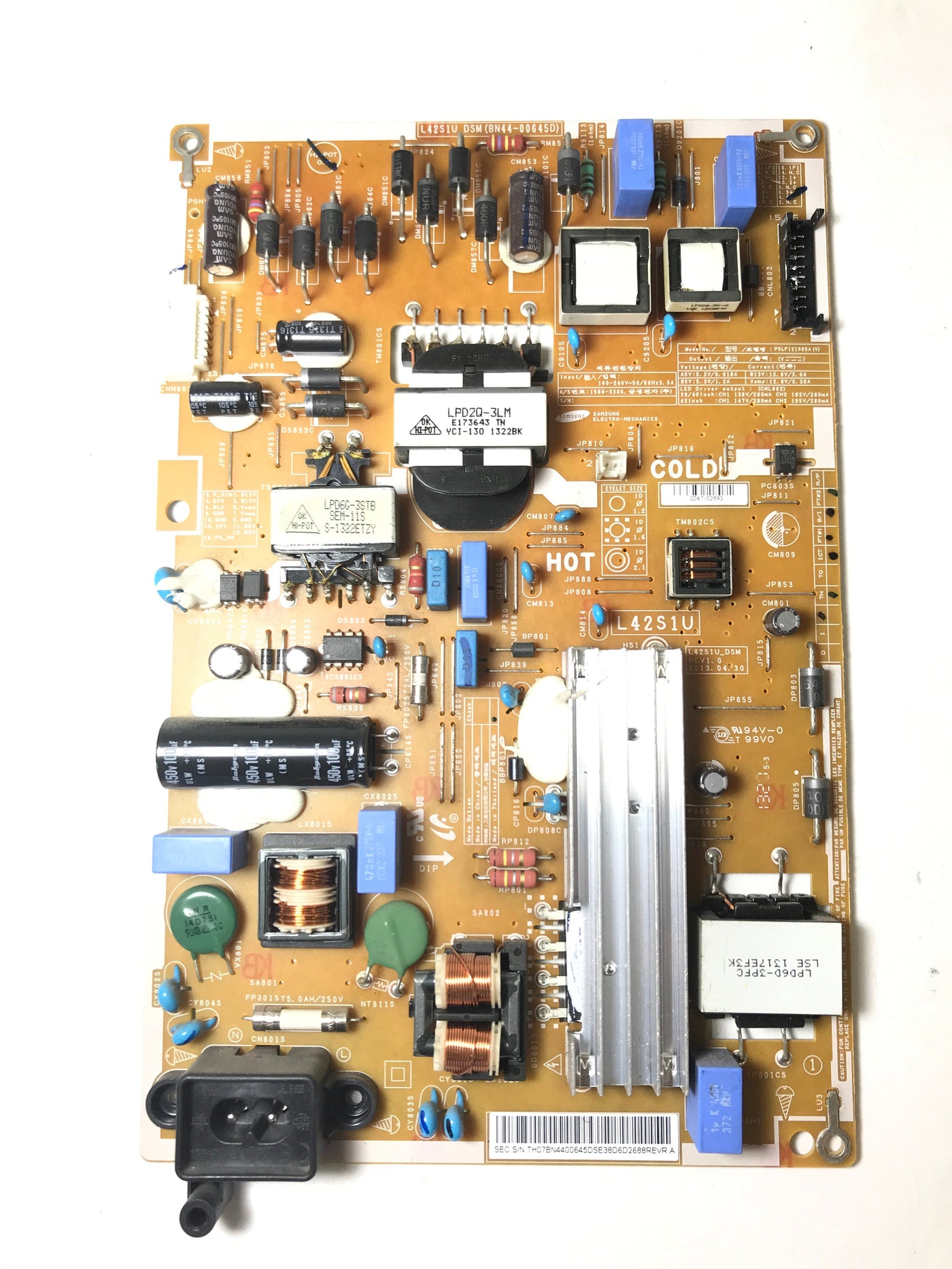 Samsung BN44-00645D Power Supply LED Board