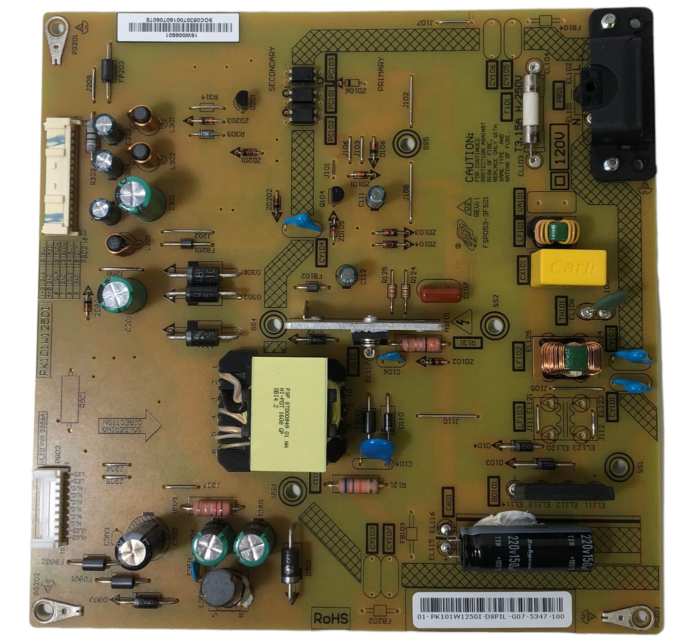 Toshiba PK101W1250I Power Supply LED Board for 49L621U