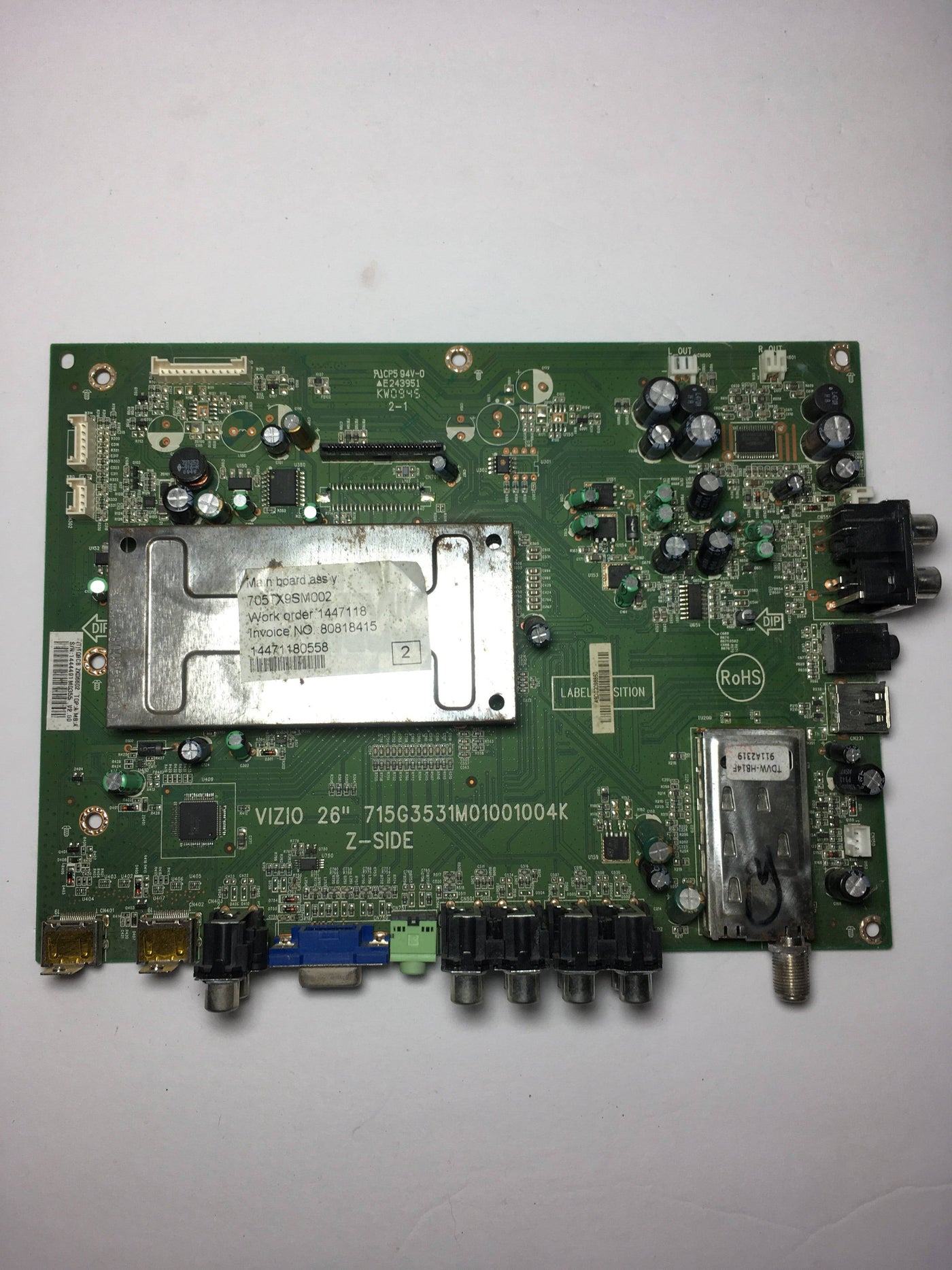 Vizio CBPFTQ9CBZK066 Main Board for VA26LHDTV10T