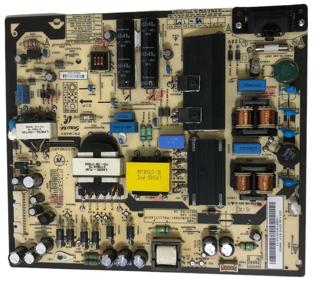 Toshiba PK101W1580I Power Supply LED Board for 55L711U18