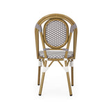 Outdoor Patio Furniture Set of 2 Wicker White/Gray