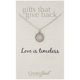 Love is Timeless Pewter Necklace