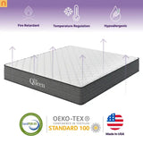 Mattress Hybrid Memory Foam Pocket Springs Gray Full 10in