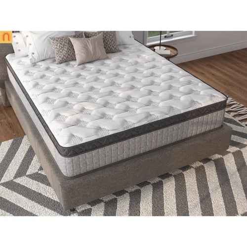 Mattress Hybrid Cooling Gel Memory Foam Gray King 12in USA