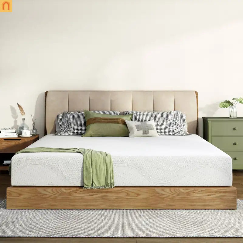 Mattress Memory Foam White King 12in Gel Cooling Layers