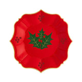 Red Christmas Dessert Plates