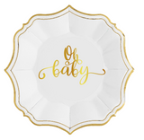 Oh Baby White Dessert Plates
