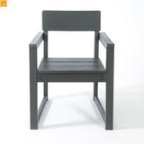 Outdoor Armchair HDPE Recycled Plastic Gray Modern