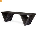Outdoor Bench Acacia Wood 63" Dark Gray Slat
