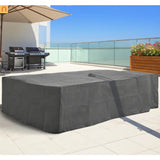 Outdoor Sectional Cover Oxford Fabric Gray Waterproof 96 x 65 x 26 In