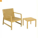 Outdoor Patio Set Polypropylene Yellow UV-Resistant 300 lb Cap