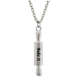 Pewter Rolling Pin Necklace