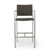 Outdoor Patio Furniture Set of 2 Aluminum Silver/Grey