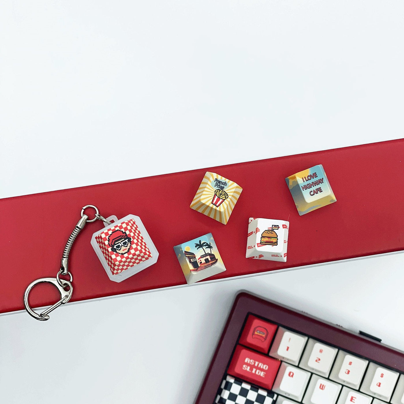 Highway Cafe x Trap Nation LED Keycaps Fidget Keychain