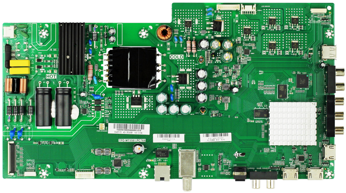 Vizio 791.02010.0004 Main Board Power Supply for D43F-F2 LED TV (SEE NOTE)