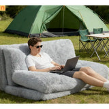 Mattress Floor Sofa Plush Light Gray Folding 12in 528 lb No Assembly