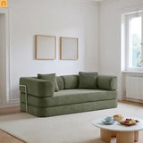 Sofa Bed 5-in-1 Corduroy Antique Green No Assembly 74.8in
