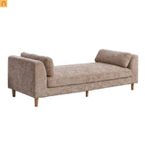 Bench Chenille Wheat Backless Armrests 83in 450 lb